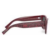 Dolce & Gabbana - Occhiale da Sole Hot Animalier - Stampa Leone Rosso - Dolce & Gabbana Eyewear