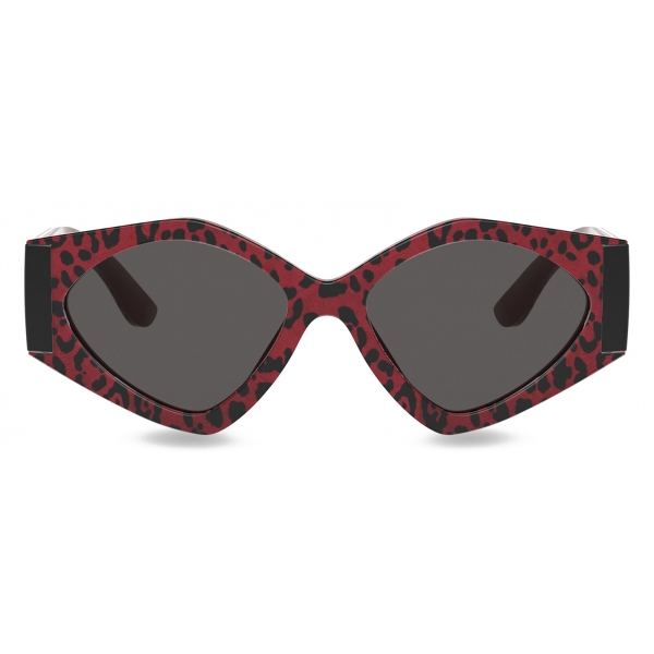 Dolce & Gabbana - Occhiale da Sole Hot Animalier - Stampa Leone Rosso - Dolce & Gabbana Eyewear