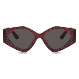Dolce & Gabbana - Hot Animalier Sunglasses - Red Leo Print - Dolce & Gabbana Eyewear