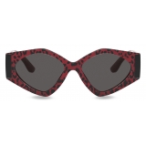 Dolce & Gabbana - Occhiale da Sole Hot Animalier - Stampa Leone Rosso - Dolce & Gabbana Eyewear