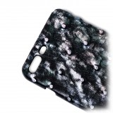 Ammoment - Ostrich in Tahitian Pearl Black - Leather Cover - iPhone 8 Plus / 7 Plus