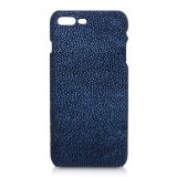Ammoment - Stingray in Glitter Metallic Blue - Leather Cover - iPhone 8 Plus / 7 Plus