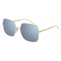 Pomellato - Nudo Sautoir Sunglasses - Square - Gold Blue - Pomellato Eyewear
