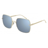 Pomellato - Nudo Sautoir Sunglasses - Square - Gold Blue - Pomellato Eyewear