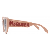 Alexander McQueen - Occhiali da Sole Cat-Eye McQueen Graffiti - Rosa - Alexander McQueen Eyewear