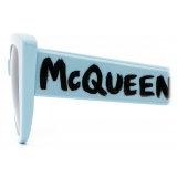Alexander McQueen - Occhiali da Sole Cat-Eye McQueen Graffiti - Azzurro - Alexander McQueen Eyewear