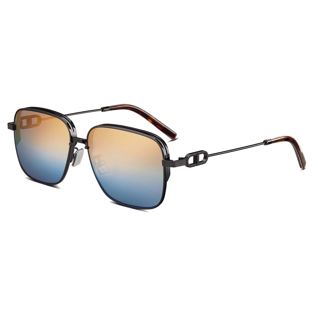 CD Link R1U Aviator-Style Gunmetal-Tone Sunglasses