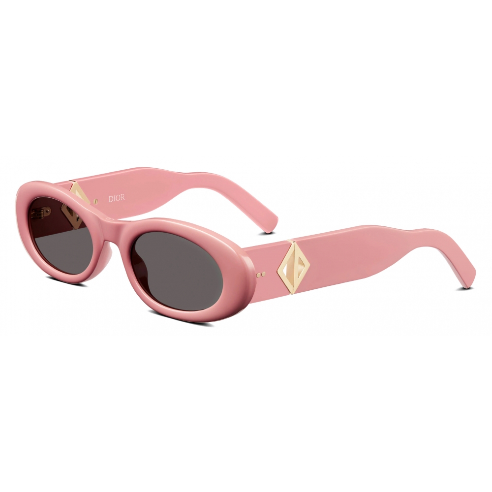 BlackTDior Diamond R1I Rounded Sunglasses
