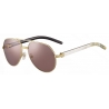 Cartier - Pilot - White Horn Gold Finish Polarized Lenses - Première de Cartier Collection - Sunglasses - Cartier Eyewear
