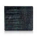 Ammoment - Caiman in Black Northern Light - Leather Bifold Wallet with Center Flap