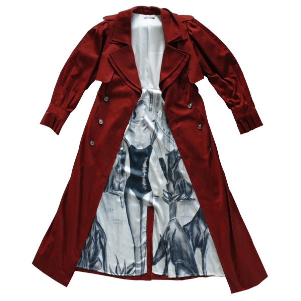 Margaux Avila - Coat - Red Brown - Jacket - Made in Italy - Luxury Exclusive Collection