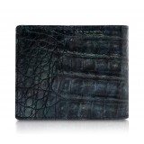 Ammoment - Caiman in Black Northern Light - Leather Bifold Wallet with Center Flap