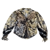 Margaux Avila - Camicia a Maniche - Marrone Nero - Camicia - Made in Italy - Luxury Exclusive Collection