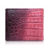 Ammoment - Caiman in Degrade Terracota-Black - Leather Bifold Wallet with Center Flap