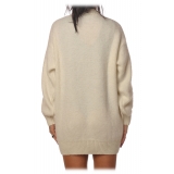 MC2 Saint Barth - Pullover Oversized It's Cold Outside - Bianco Panna - Luxury Exclusive Collection