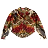 Margaux Avila - Camicia a Maniche - Crema Rosso - Camicia - Made in Italy - Luxury Exclusive Collection