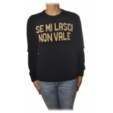 MC2 Saint Barth - Sweater If You Leave Me Not Worth It - Black - Luxury Exclusive Collection
