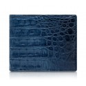 Ammoment - Caiman in Degrade Light-Dark Blue - Leather Bifold Wallet with Center Flap