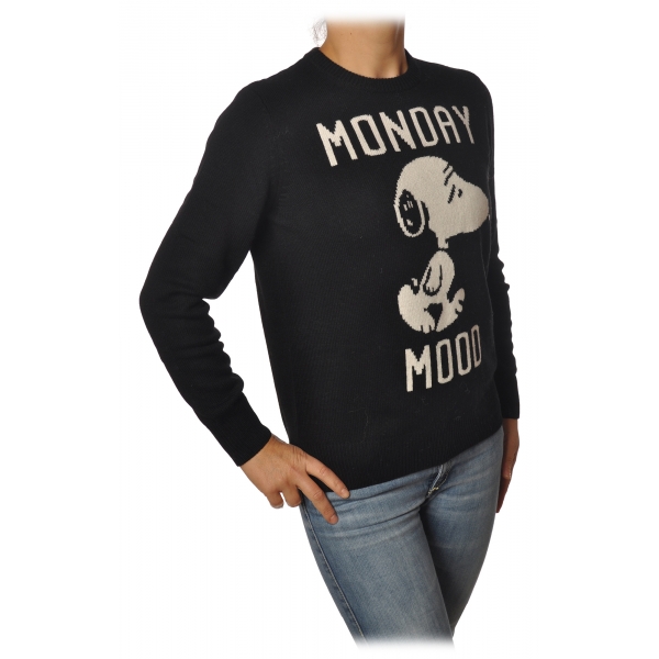 MC2 Saint Barth - Sweater Snoopy Monday Mood - Black - Luxury Exclusive Collection