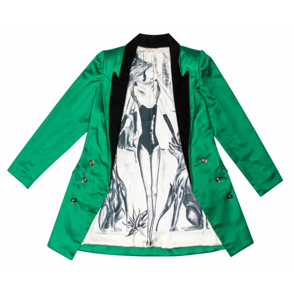 Margaux Avila - Coat - Green - Jacket - Made in Italy - Luxury Exclusive Collection