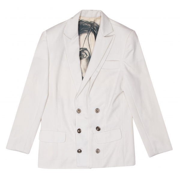 Margaux Avila - Cappotto - Bianco Avorio - Giacca - Made in Italy - Luxury Exclusive Collection