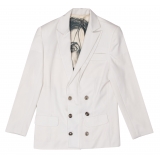 Margaux Avila - Cappotto - Bianco Avorio - Giacca - Made in Italy - Luxury Exclusive Collection