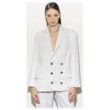 Margaux Avila - Coat - White Ivory - Jacket - Made in Italy - Luxury Exclusive Collection