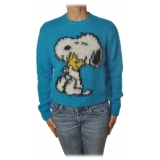 MC2 Saint Barth - Sweater with Snoopy Embroidery - Light Blue - Luxury Exclusive Collection