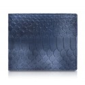 Ammoment - Python in Calcite Blue - Leather Bifold Wallet with Center Flap
