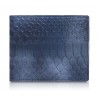 Ammoment - Python in Calcite Blue - Leather Bifold Wallet with Center Flap