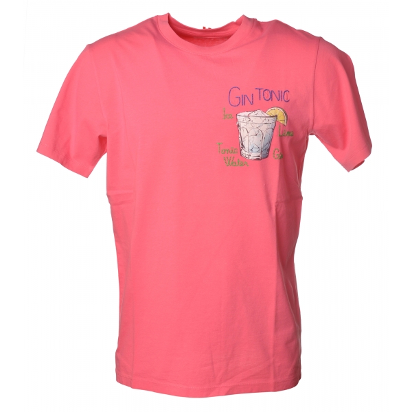 MC2 Saint Barth - T-Shirt con Stampa Gin Tonic - Fuxia - Luxury Exclusive Collection