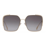 Fendi - Fendi O’Lock - Square Sunglasses - Gold Grey - Sunglasses - Fendi Eyewear