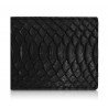 Ammoment - Python in Black - Leather Bifold Wallet with Center Flap