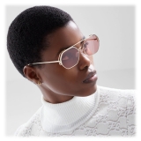 Fendi - Fendi O’Lock - Hexagonal Sunglasses - Gold Purple - Sunglasses - Fendi Eyewear