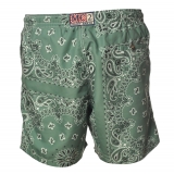 MC2 Saint Barth - Boxer Swimsuit in Bandana Pattern - Green - Luxury Exclusive Collection