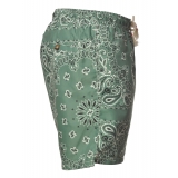 MC2 Saint Barth - Boxer Swimsuit in Bandana Pattern - Green - Luxury Exclusive Collection