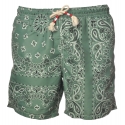 MC2 Saint Barth - Boxer Swimsuit in Bandana Pattern - Green - Luxury Exclusive Collection