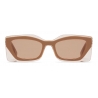 Fendi - Fendi Feel - Rectangular Sunglasses - Beige Marrone - Sunglasses - Fendi Eyewear