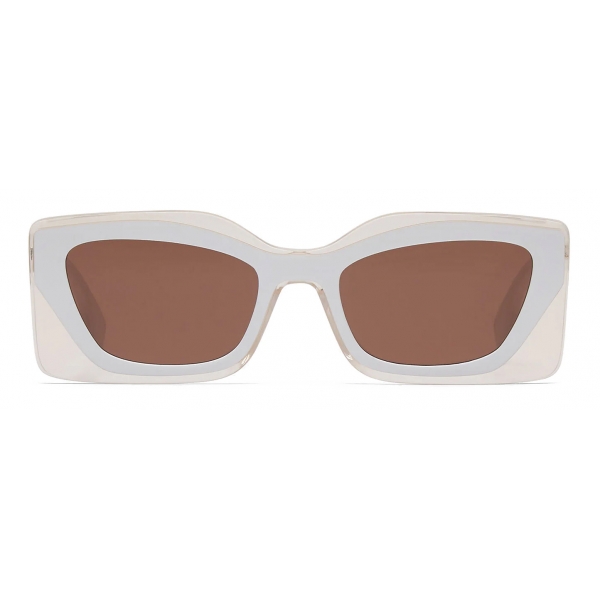 Fendi - Fendi Feel - Rectangular Sunglasses - White Marrone