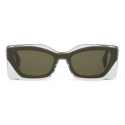 Fendi - Fendi Feel - Rectangular Sunglasses - Green - Sunglasses - Fendi Eyewear