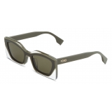Fendi - Fendi Feel - Rectangular Sunglasses - Green - Sunglasses - Fendi Eyewear