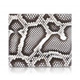 Ammoment - Python in Roccia - Leather Bifold Wallet with Center Flap