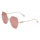 Fendi - Fendi Baguette - Cat Eye Sunglasses - Gold Purple - Sunglasses - Fendi Eyewear