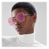 Fendi - Fendi Baguette - Cat Eye Sunglasses - Gold Purple - Sunglasses - Fendi Eyewear