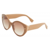 Fendi - Fendi First - Square Sunglasses - Beige Gradient Brown - Sunglasses - Fendi Eyewear