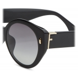 Fendi - Fendi First - Round Sunglasses - Black Gradient Gray - Sunglasses - Fendi Eyewear