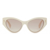 Fendi - Fendi First - Cat Eye Sunglasses - White Brown - Sunglasses - Fendi Eyewear