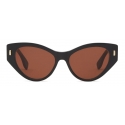 Fendi - Fendi First - Occhiali da Sole Cat Eye - Nero Marrone - Occhiali da Sole - Fendi Eyewear