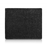 Ammoment - Stingray in Black - Leather Bifold Wallet with Center Flap