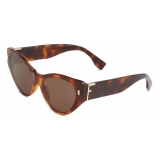 Fendi - Fendi First - Cat Eye Sunglasses - Tortoise Havana Brown - Sunglasses - Fendi Eyewear